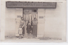 BLETTERANS : Carte Photo Du Café Du Champ De Foire (chaux Lourde Et Grasse) - Très Bon état - Other & Unclassified