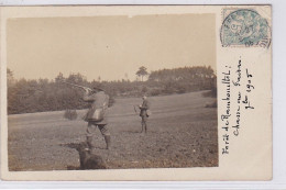 RAMBOUILLET : Carte Photo D'une Chasse Au Faisans En Foret (1905) - Bon état (un Coin Plié) - Rambouillet