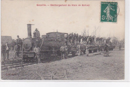 GOUVILLE : Déchargement Du Train De Ballast (chemin De Fer) - Très Bon état - Other & Unclassified