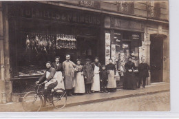 PARIS 17ème : Carte Photo D'un Boucher  Et De La Papeterie Au 39 Rue De Babylone - Très Bon état - Paris (07)