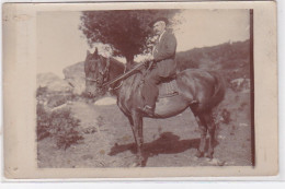 CORSE : Carte Photo D'un Homme à Cheval (près Sainte Marie SICHE ?)- Très Bon état - Altri & Non Classificati