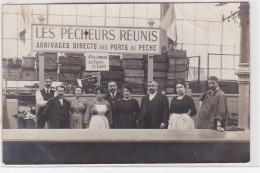 LYON : Carte Photo - "les Pêcheurs Réunis" (poissonnerie - Halles) - Très Bon état - Autres & Non Classés