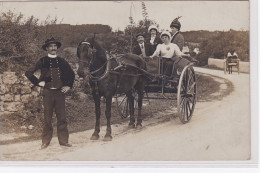 PONT AVEN : Carte Photo D'un Attelage - Très Bon état - Pont Aven