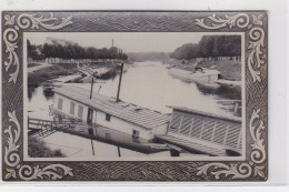 MEAUX : 1914/18 - Carte Photo Des Bateaux Lavoirs Coulés (militaire - Guerre) - Très Bon état - Meaux