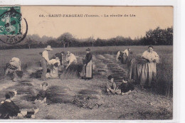 SAINT FARGEAU : La Récolte Du Lin - Très Bon état - Saint Fargeau