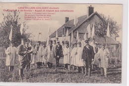 CHATILLON COLIGNY : Une Battue à Saint Sorlin - Appel Et Départ Des Rabateurs - état - Chatillon Coligny