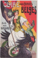 SOLOMKO (illustrateur Russe) : "gloire Aux Braves Belges - Sus Aux Barbares" (patriotique Ww1) - Très Bon état - Solomko, S.