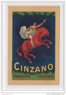 CAPPIELLO Leonetto : Carton Publicitaire Pour Le Vermouth "Cinzano" - Bon état (un Coin Froissé) (format Cpa) - Cappiello