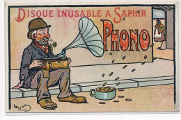 PUBLICITE : HARRY ELLIOTT - "disque Inusable A  Saphir (phono - Mendiant - Phonographe) - Très Bon Etat - Reclame