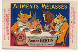 PUBLICITE : Aliments Mélasses Arsene Bertin Societe Anonyme Des Etalbissements - Tres Bon Etat - Publicidad