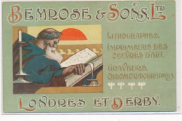 PUBLICITE : Bemrose  Sons Ltd Lithographes Imprimeurs Des Oeuvres D'art Cartes Postales - Tres Bon Etat - Reclame