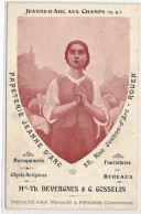 PUBLICITE : Jeanne-d'arc Aux Champs Maroquinerie Fourniture Marie Th. Devergnes  G. Gosselin - Tres Bon Etat - Werbepostkarten