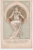 MUCHA Alphons : "femme Au Trone"  Avec Publicité De La Belle Jardinière D'Angers - état - Mucha, Alphonse