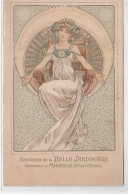 MUCHA Alphons : "femme Au Trone"  Avec Publicité De La Belle Jardinière De Marseille - état - Mucha, Alphonse