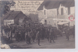 SAUSSEY : Carte Photo Du Départ De La 1ère Battue Au Sanglier En 1910 (auberge ADAM Débitant) - Très Bon état - Autres & Non Classés