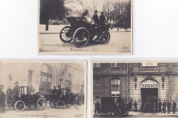 PARIS 8ème : Lot De 5 Cartes Postales Bromure Gare Et Voitures électriques KRIEGER - Très Bon état - Arrondissement: 08