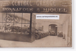 MILLAU : Carte Photo Du Garage Automobile - Moto Central BONNAFOUS Et MIQUEL - Très Bon état - Millau