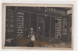 PARIS 2ème : Carte Photo Du Café "la Choppe Lorraine" - Café Restaurant Raeppel Au 5 Rue De La Lune - Bon état - Distretto: 02