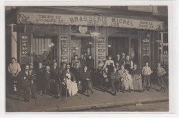 PARIS 10ème : Carte Photo De La Brasserie Michel - Café Raeppel Au 10 Boulevard Saint Martin (pris De Nuit)très Bon état - Distretto: 10