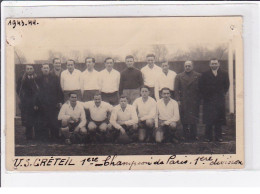 CRETEIL : Photo Format Cpa De L'équipe De Football U.S.CRETEIL (champion De France 1943-44) - état - Creteil