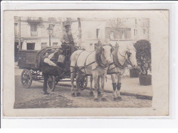 IVRY SUR SEINE ? : Carte Photo D'un Attelage De Livraison - Bon état - Ivry Sur Seine