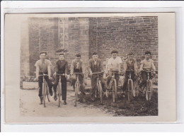 ROSTRENEN ?: Carte Photo De Jeunes Cyclistes (vélo) - Très Bon état - Sonstige & Ohne Zuordnung