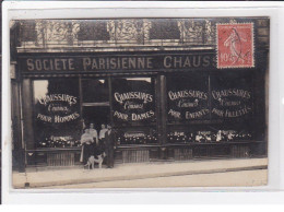 MONTLUCON : Carte Photo Du Magasin De La Société Parisienne Chaussures ) Au 1 Boulevard De Courtais - Bon état - Montlucon