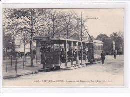 NEUILLY SUR SEINE : La Station Des Tramways Rue De Chartres - Très Bon état - Neuilly Sur Seine