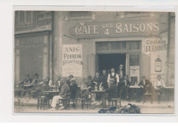 Carte Photo -  Café Des Quatre Saisons - Très Bon état - Altri & Non Classificati