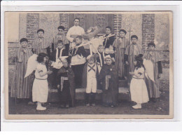 CAUDEBEC EN CAUX : Carte Photo D'une Fête Enfantine (nativité - Religion) - Très Bon état - Caudebec-en-Caux