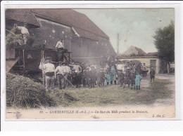 GOMMERVILLE : La Rue Du Midi Pendant Les Moissons - Bon état - Altri & Non Classificati