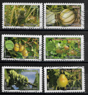 France 2012  Oblitéré Autoadhésif  N° 686 - 687 - 691 - 692 - 694 - 697  -    Flore  -  Fruits De France Et  Du Monde - Used Stamps