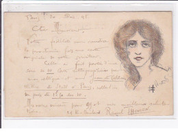 Jean De CALDAIN : Lot De 8 Cartes Postales De 1898 (femmes) Autographe De Raoul THOMEN - Bon état Général - Andere & Zonder Classificatie