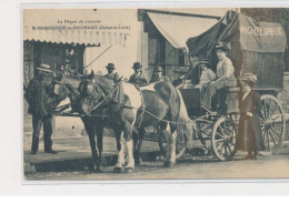 ST CHRISTOPHE EN BRIONNAIS - Le Départ Du Courrier -  état - Autres & Non Classés