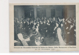 PARIS - Assemblée Générale De Fusion Des Hôtels, Cafés, Restaurants Et Bouillons - Très Bon état - Paris (03)