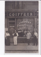 CHATOU : Carte Photo Du Salon De Coiffure De Gaston SABY (lavatory De L'hotel De Ville)(coiffeur) - Très Bon état - Chatou