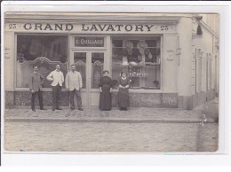 BONDY : Carte Photo Du Grand Lavatory QUILLARD Au 23 Rue De La Croix - Très Bon état - Bondy