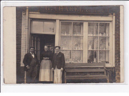 AUFFAY : Carte Photo Du Salon De Coiffure THAREL (coiffeur - Place Du Marché) - Très Bon état - Other & Unclassified