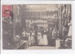 PARIS 16ème : Carte Photo De L'intérieur De La Boucherie MOUSQUES Au 19 Avenue Victor Hugo - Très Bon état - Distrito: 16