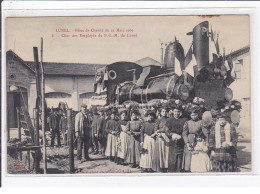 PEZENAS : Fêtes De Charité 1909 - Le Char Des Employés Du P-L-M. De LUNEL (locomotive - Train) - Très Bon état - Pezenas