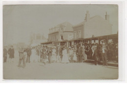 FORT MAHON : Carte Photo Du Terminus Du Tramway De QUEND - état - Fort Mahon