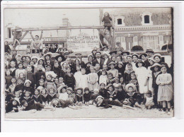 LE CROTOY : Carte Photo Du Café Des Chalets (enfants - Balançoires) - Très Bon état - Le Crotoy