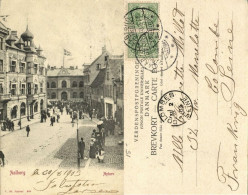 Denmark, AALBORG ÅLBORG, Nytorv, Street Scene (1903) Postcard - Denmark