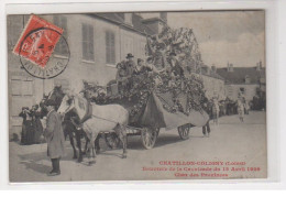CHATILLON COLIGNY : Souvenir De La Cavalcade En 1909 - Le Char Des Provinces - Très Bon état - Chatillon Coligny