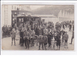 BELFORT : Carte Photo De La Sortie De L'usine De La Société Alsacienne De Construction (autobus) -très Bon état - Belfort - Ciudad