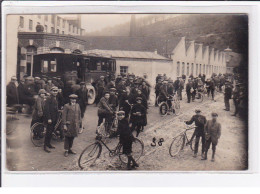 BELFORT : Carte Photo De La Sortie De L'usine De La Société Alsacienne De Construction (autobus) -très Bon état - Belfort - Ciudad