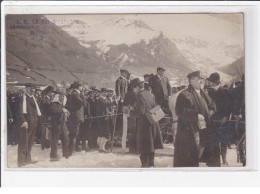 EAUX BONNES : Carte Photo Du Concours De Skis En 1909 - Le Roi D'Espagne Alfons XIII - état - Eaux Bonnes