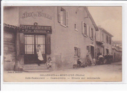 COLLONGES Au MONT D'OR : Café Restaurant Jeux De Boules - Café De La Mairie - SAUMON - Très Bon état - Autres & Non Classés