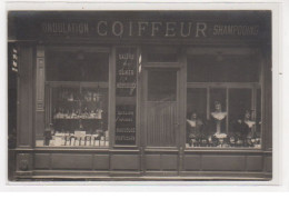 PARIS : Carte Photo Du Salon De Coiffure Edouard (coiffeur) Au 68 Rue Lafontaine - Bon état (adhérence Au Dos) - District 16