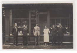 PARIS : Carte Photo Du Salon De Coiffure Edouard (coiffeur) Au 68 Rue Lafontaine - Bon état (adhérence Au Dos) - Arrondissement: 16